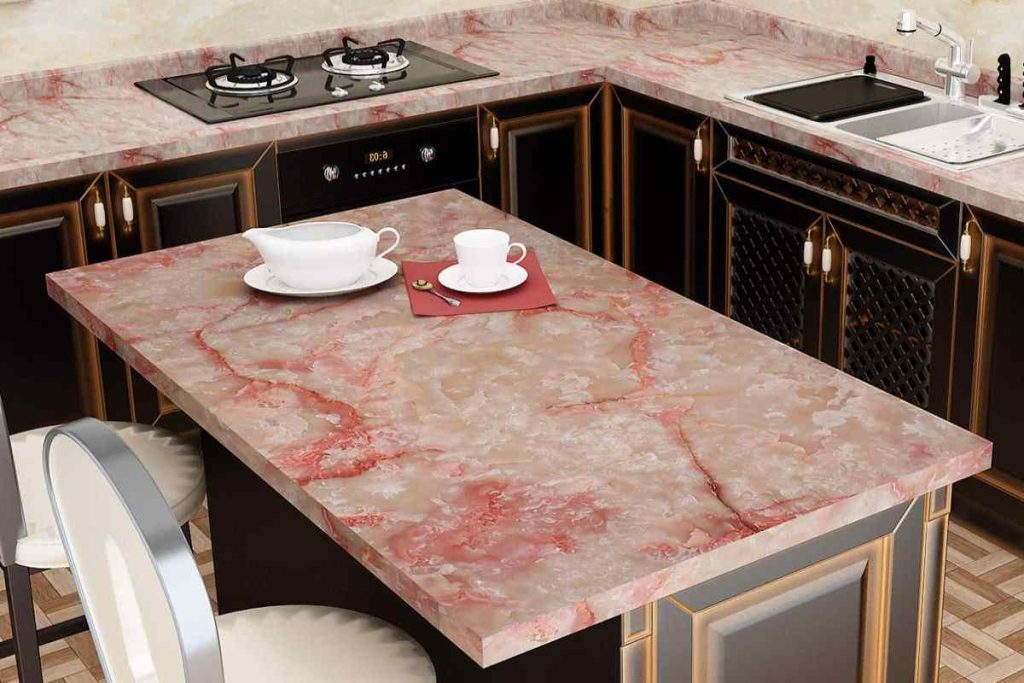 Pink granite kitchen countertops price