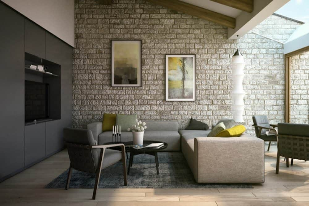 Stone design for living room