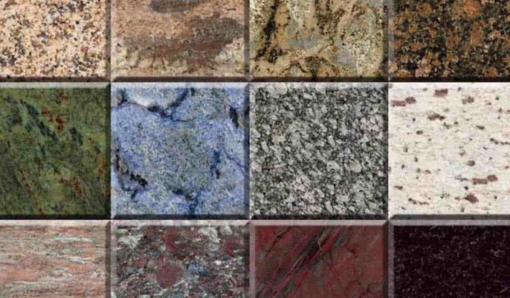 Different colors of granite